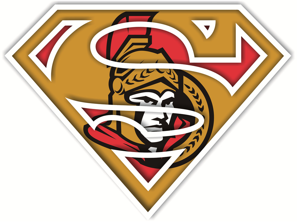 Ottawa Senators superman logos iron on heat transfer